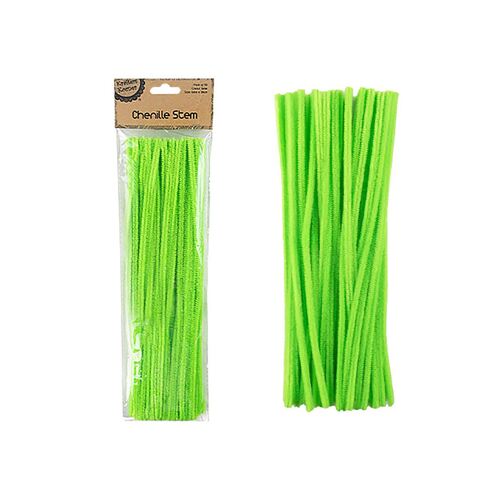 Chenille Stems-Lime Pk50