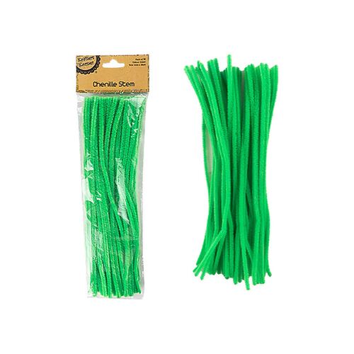 Chenille Stems-Green Pk50