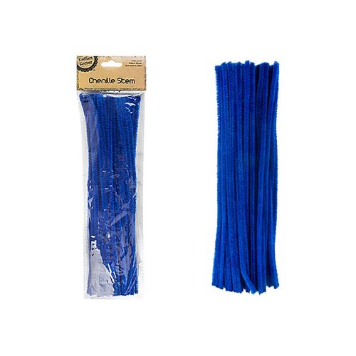 Chenille Stems-Royal Blue Pk50