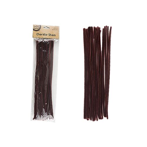 Chenille Stems-Brown Pk50