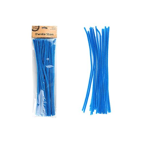 Chenille Stems-Blue Pk50