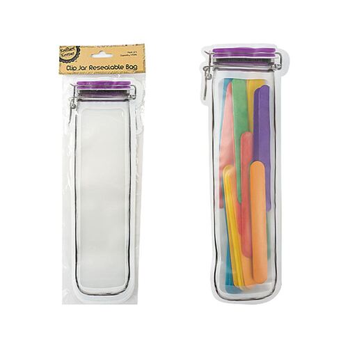 Clip Jar Reseable Bag Pk4 450ml