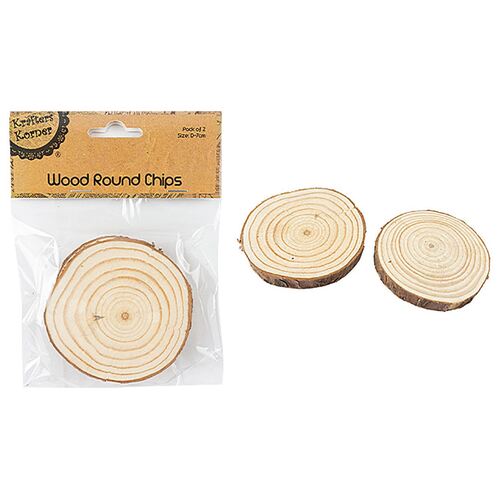 Wood Round 7cm Chips Pk2