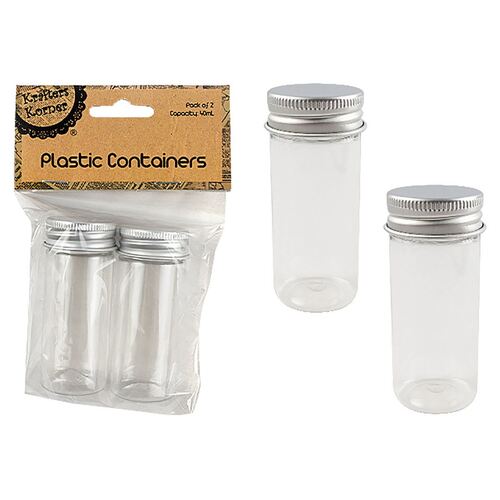 40ml Plastic Containers Pk2