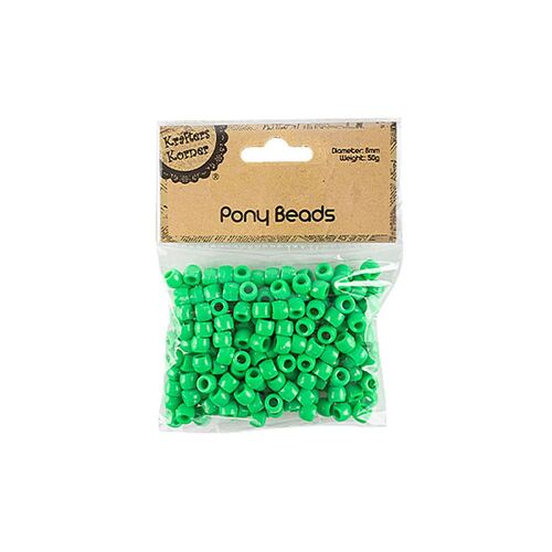 50g Green Pony Beads