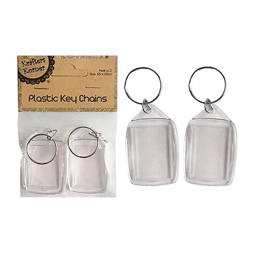 Pla Rectangle Key Chains 2 Pack