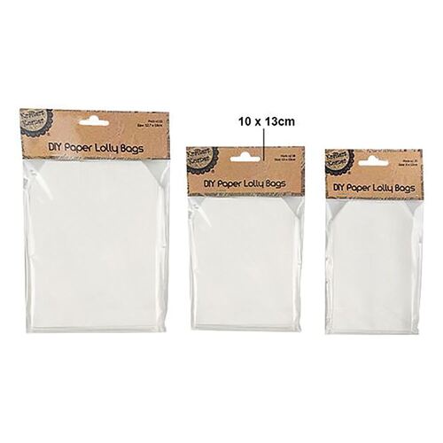 Paper Medium Lolly Bags 10 X 13cm 18 Pack