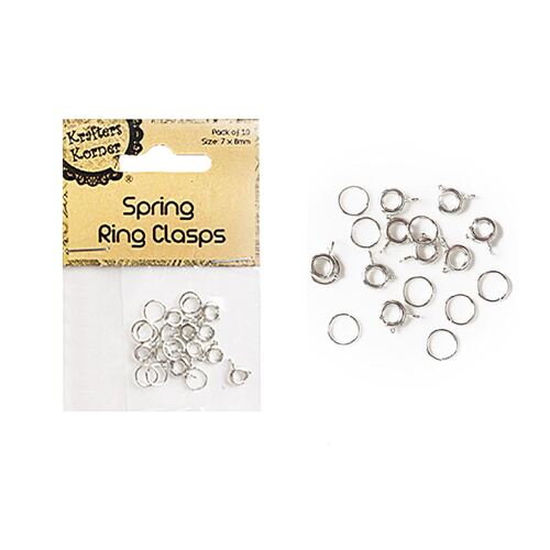 Jewellery Spring Ring Clip Pk10