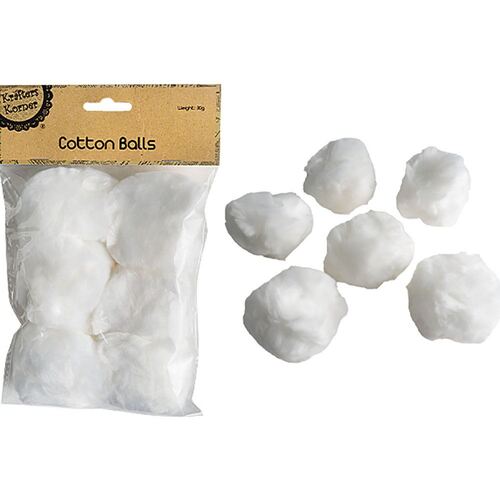 30g White Cotton Balls