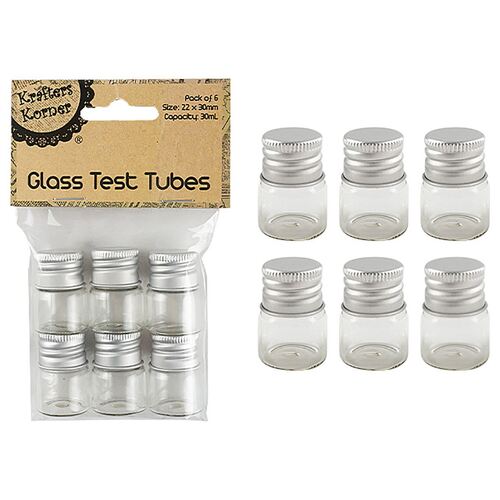 Craft Glass Test Tubes Pk6