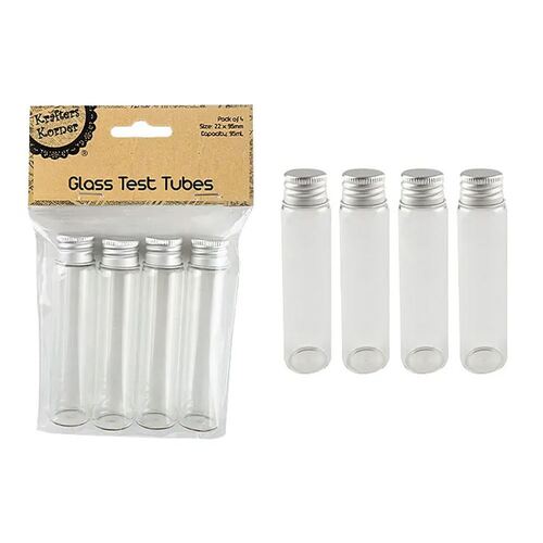 Craft Glass Test Tubes 26ml 4 Pack
