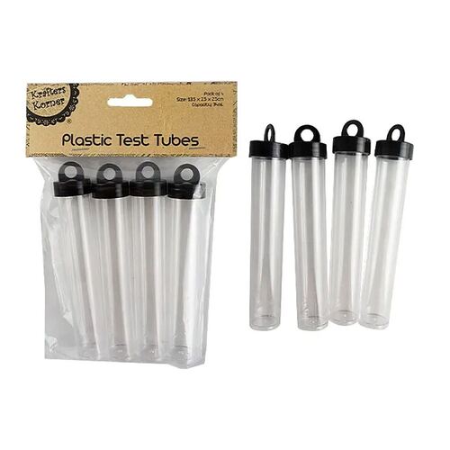 Test Tubes W Hang Sell Lid 4 Pack