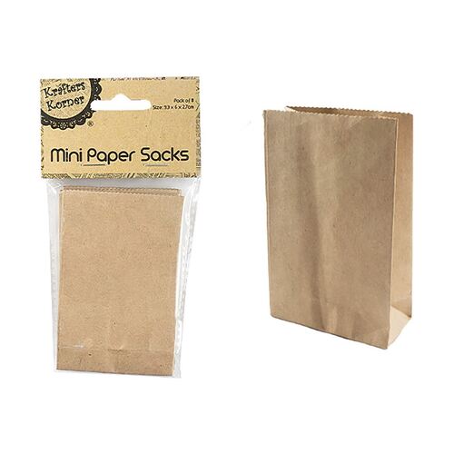 Kraft Mini Paper Sacks Pk8