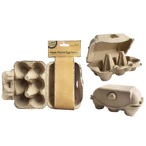 Paper Mache Egg Carton Pk3