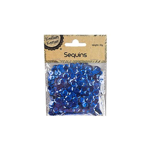 Sequin 20g Blue Round Laser