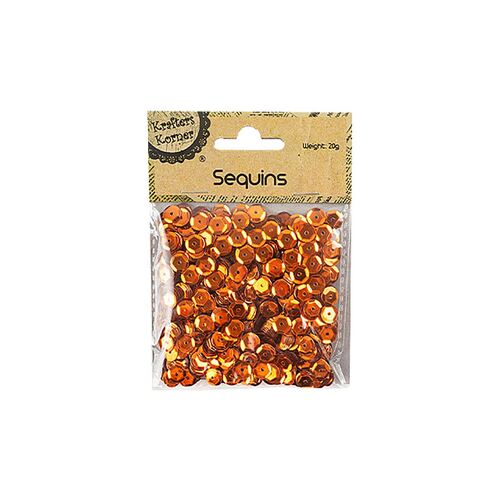 Sequin 20g Orange Round Laser