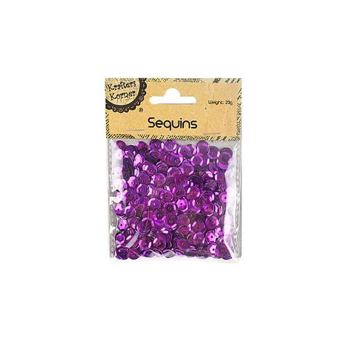 Sequin 20g Purple Round Laser