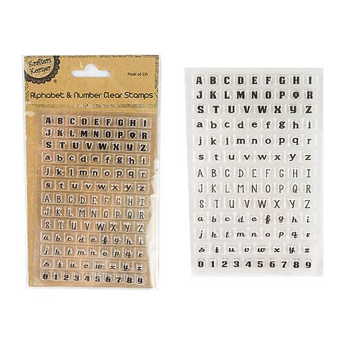 Alphabets & Numbers Clear Stamp Set