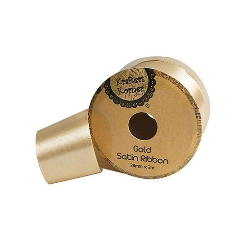 Satin Gold Ribbon 38mmx3m