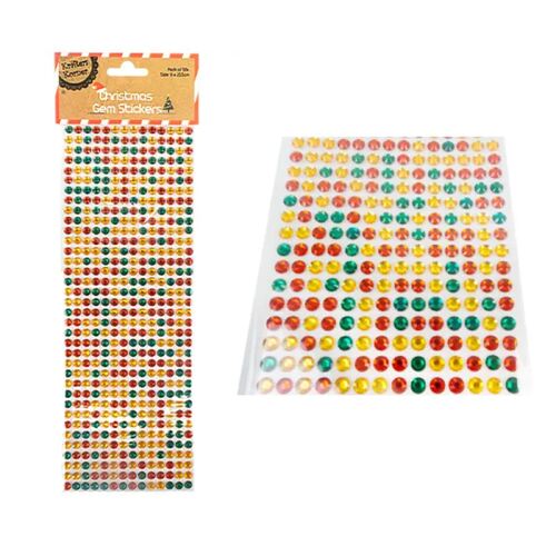 Xmas Gem Stickers 504 Pack