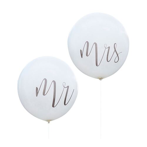 91cm Rustic Country Mr And Mrs Balloons