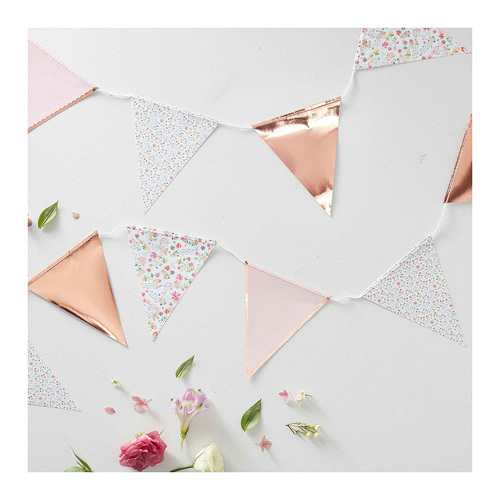 Ditsy Floral & Rose Gold Bunting