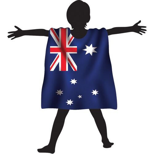 Australia Day Cape Flag Kids