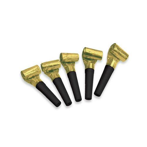 Happy New Year Black & Gold Blowouts 24 Pack