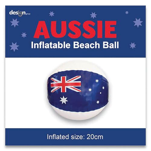 Australia Day Inflatable Beach Ball 20cm
