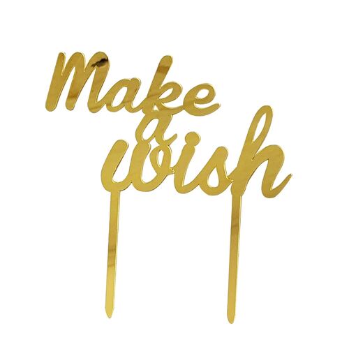 Make a Wish Acrylic Cake Topper
