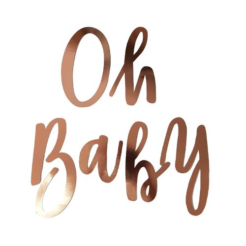 Oh Baby Shape Cutout Wall Decorations