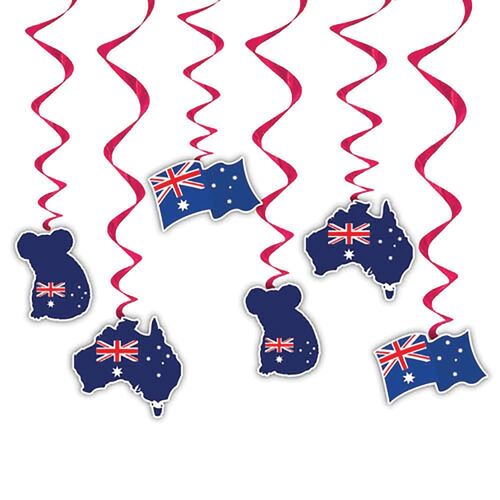 Australia Day Swirl Decorations