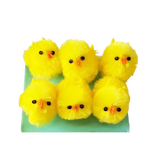 Small Easter Chicks Yellow 6 Pack