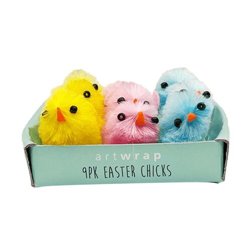 Mini Easter Chicks 9 Pack Assorted