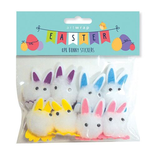 Easter Pom Pom Bunny Stickers
