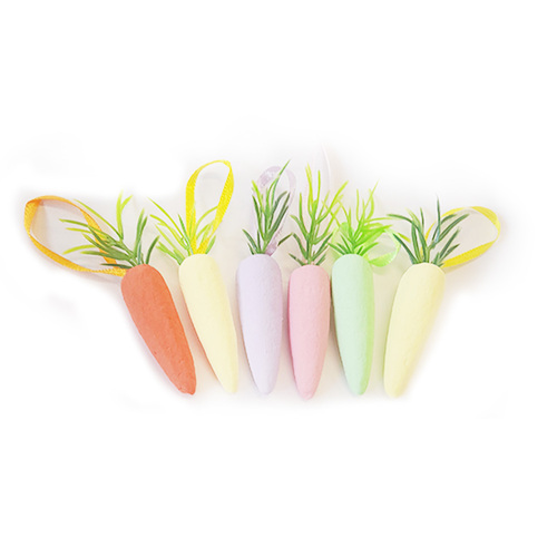 Easter Pastel Carrot Decoraion 5 pack 