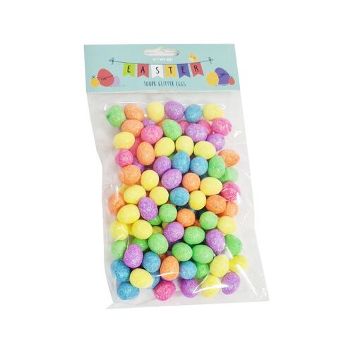 Mini Easter Glitter Egg Decoration 100 Pack