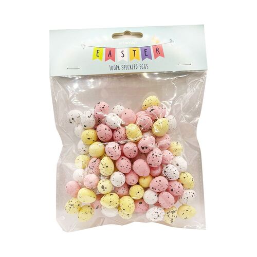 Mini Easter Decoration Speckled Eggs 100 Pack