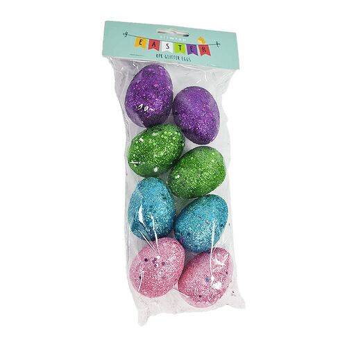 Easter Glitter Eggs Small 8 Pack