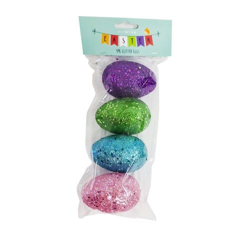 Glitter Easter Eggs Large 4 Pack