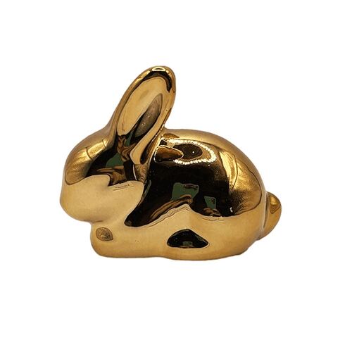 Easter Decoration Ceramic Rabbit Gold