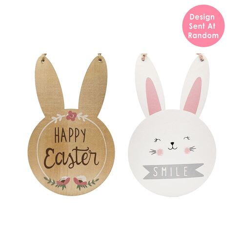 Wooden Hanging Easter Rabbit 1 Piece