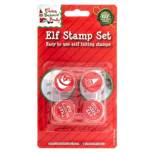 Elves Behaving Badly Elf Stamp Set 4 Pc