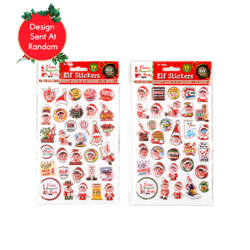 Elves Behaving Badly 3D Puffy Stickers 30pc