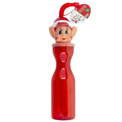 Elves Behaving Badly Elf Head 450ml Drinking Bottle with Straw