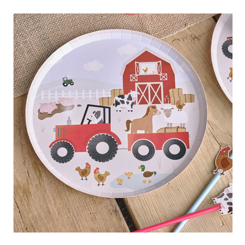 Farm Friends Paper Plates NPC 23cm 8 Pack