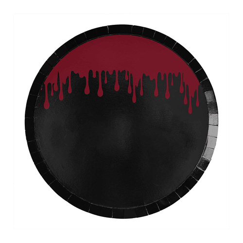 Fright Night Blood Splatter Party Paper Plates FSC NPC 23cm 8 Pack