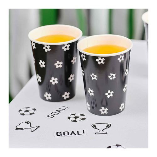 Kick Off Party Football Paper Cups 8 Pack
