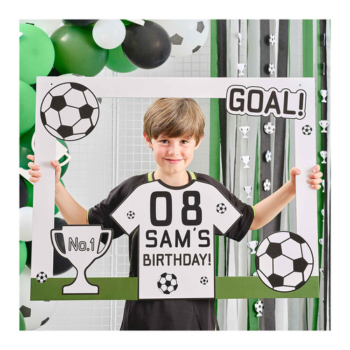 Kick Off Party Football Customisable Photo Booth Frame