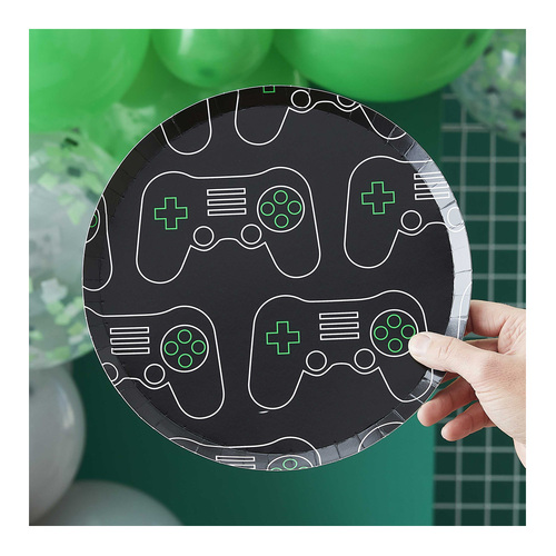 Game Controller Paper Plates NPC 23cm 8 Pack